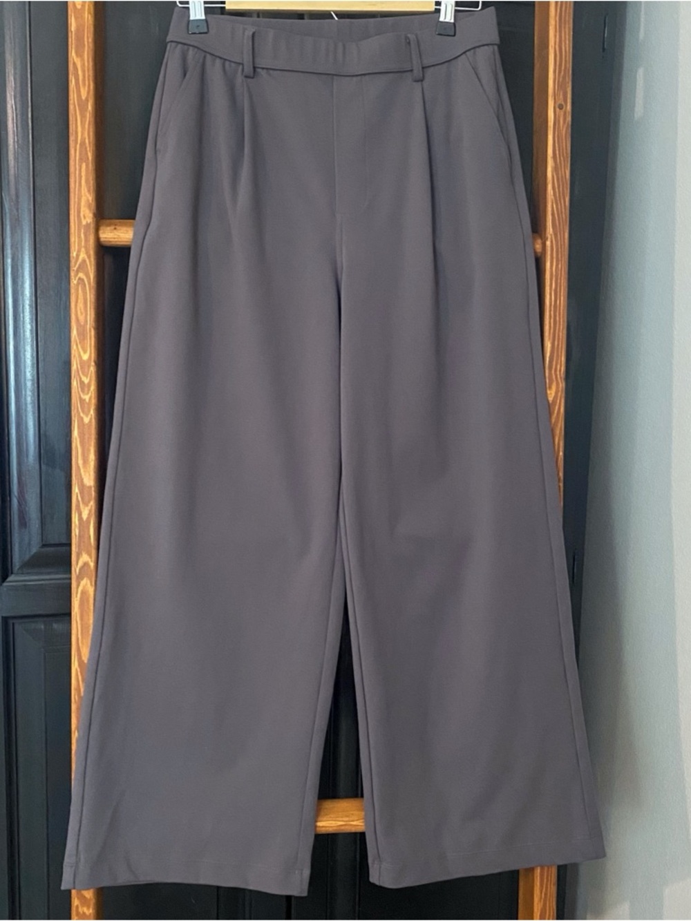 HALARA Straight Leg Jumpsuit Pants in Charcoal Gray